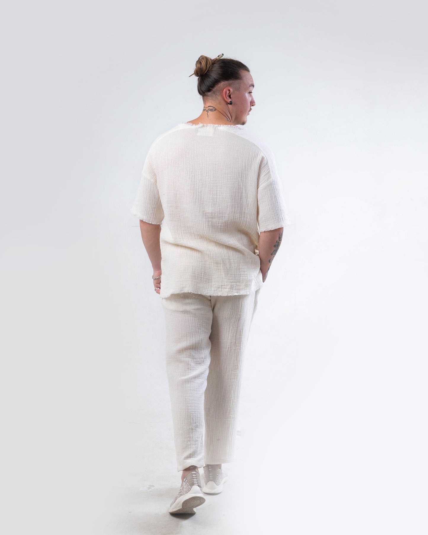 Soft Flow - Leinen-Musselin T-shirt