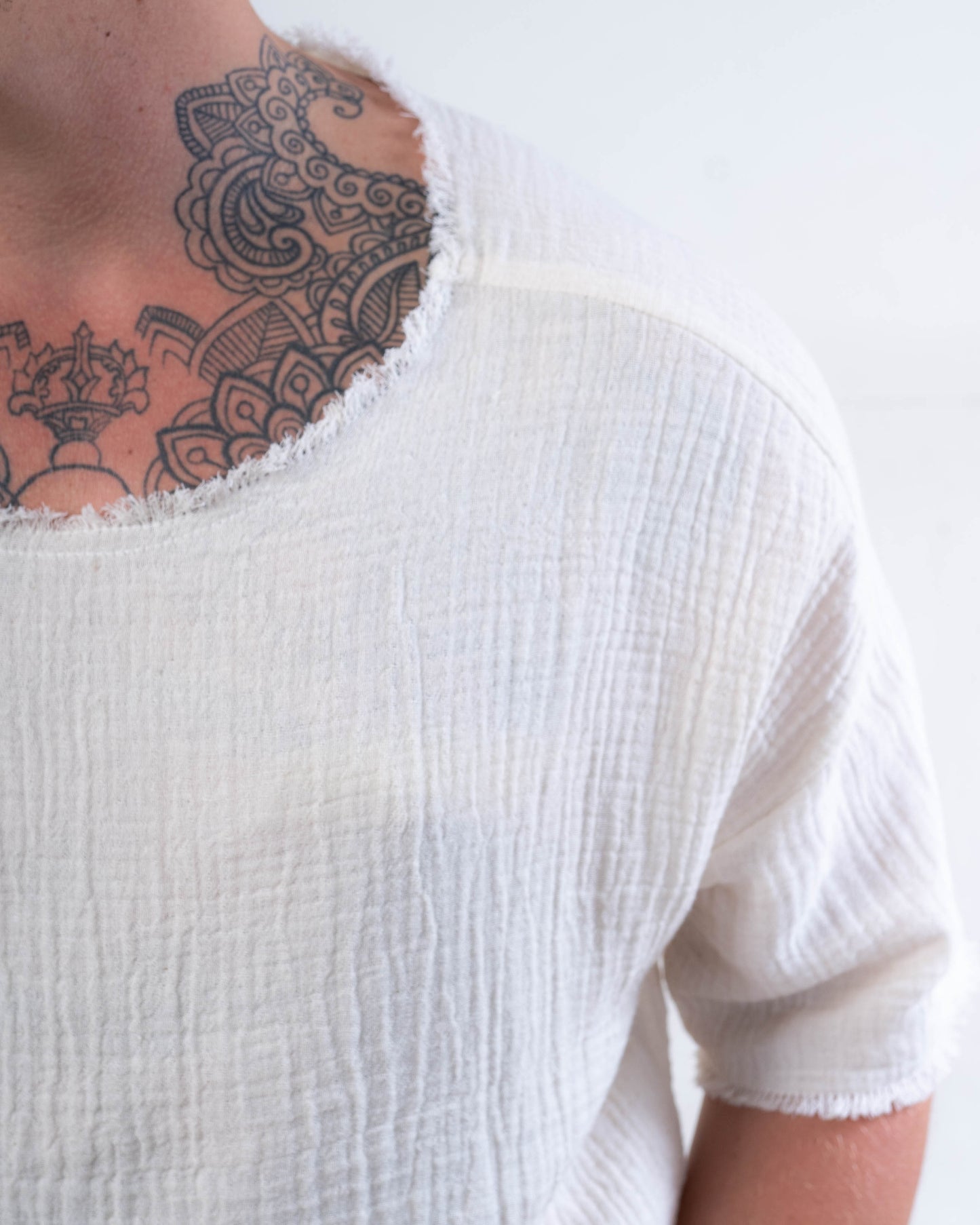 Soft Flow - Leinen-Musselin T-shirt