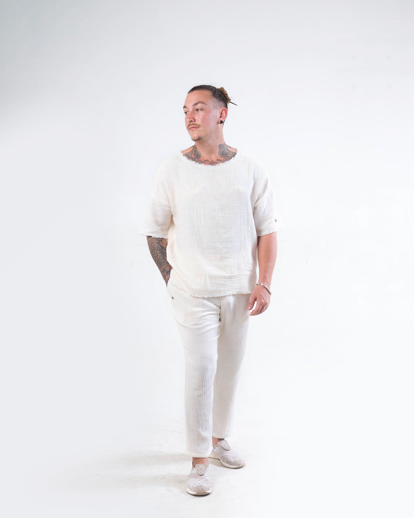 Soft Flow - Leinen-Musselin T-shirt