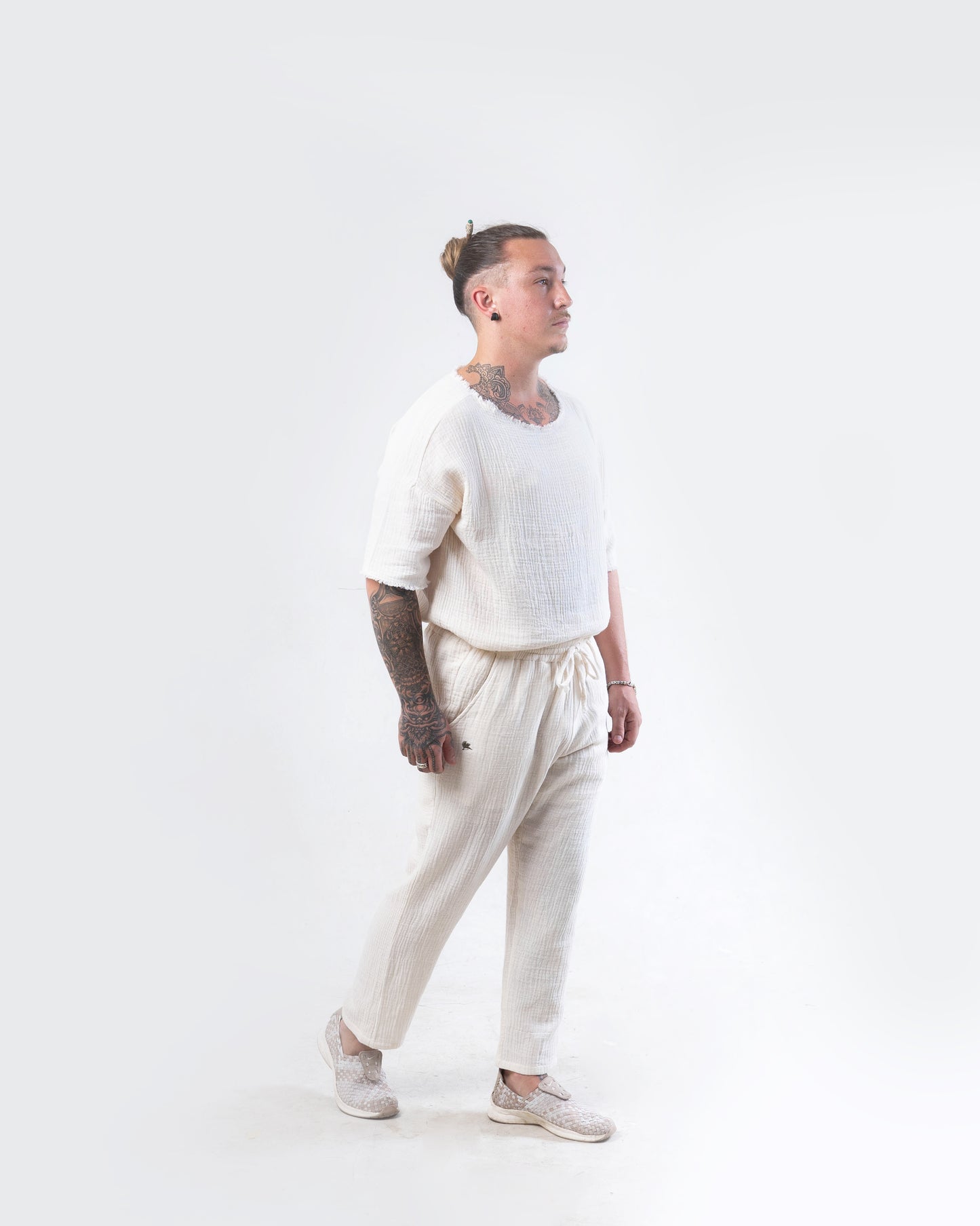 Soft Flow - Leinen-Musselin T-shirt